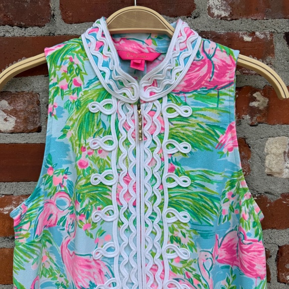 Lilly Pulitzer Jane Shift Dress Floridita Pink Flamingo Print Size 2 - Picture 3 of 8